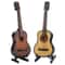 Mini Wooden Guitar Decor with Stand Realistic Miniature Musical Instrument Gift