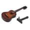 Mini Wooden Guitar Decor with Stand Realistic Miniature Musical Instrument Gift