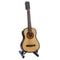 Mini Wooden Guitar Decor with Stand Realistic Miniature Musical Instrument Gift