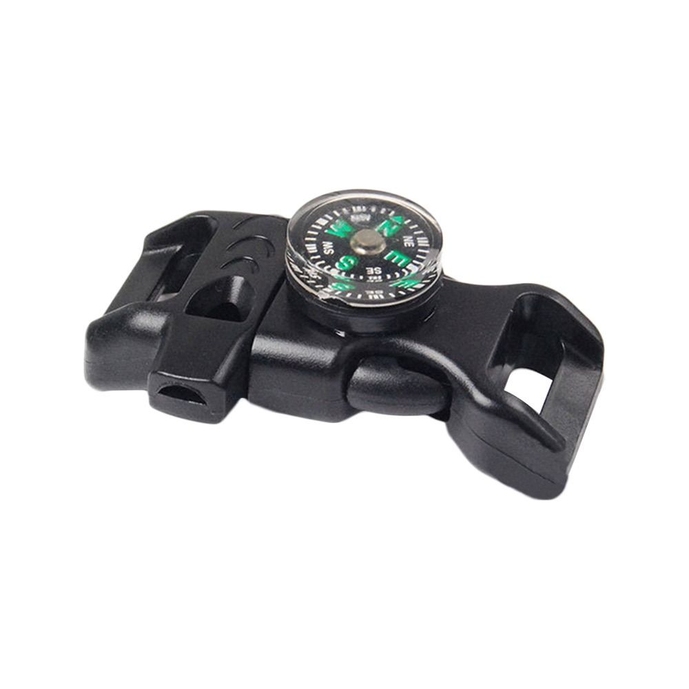 Survival Paracord Buckle with Compass and Whistle Multi Tool Clip