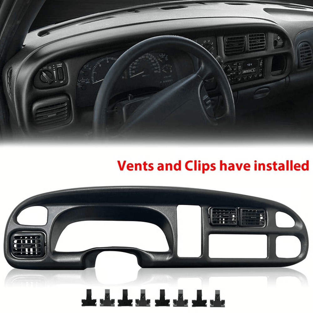 Black Dashboard Trim Bezel With Vents For 19982002 Dodge Ram 1500 2500 3500 6