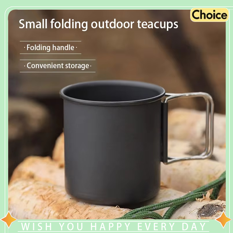 Ultralight Foldable Camping Cup Portable Aluminum Alloy Travel Mug For Hiking Backpacking 6