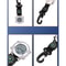 Tactical Carabiner Clip Watch with Compass and LED Outdoor Pocket Timepiece