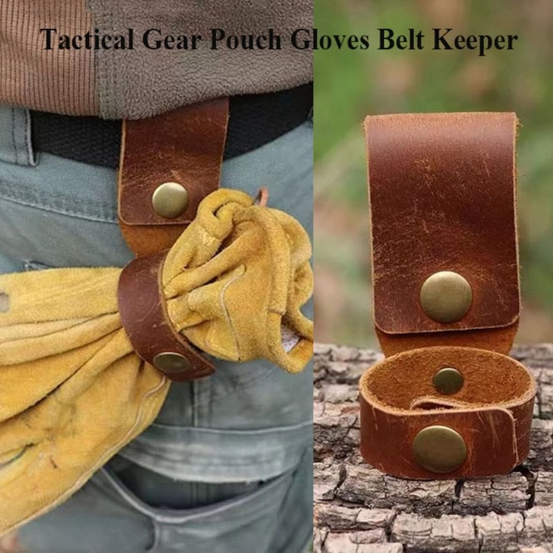 Leather Glove Strap Outdoor Keychain Clip Belt Key Holder For Camping And Work Gear 3