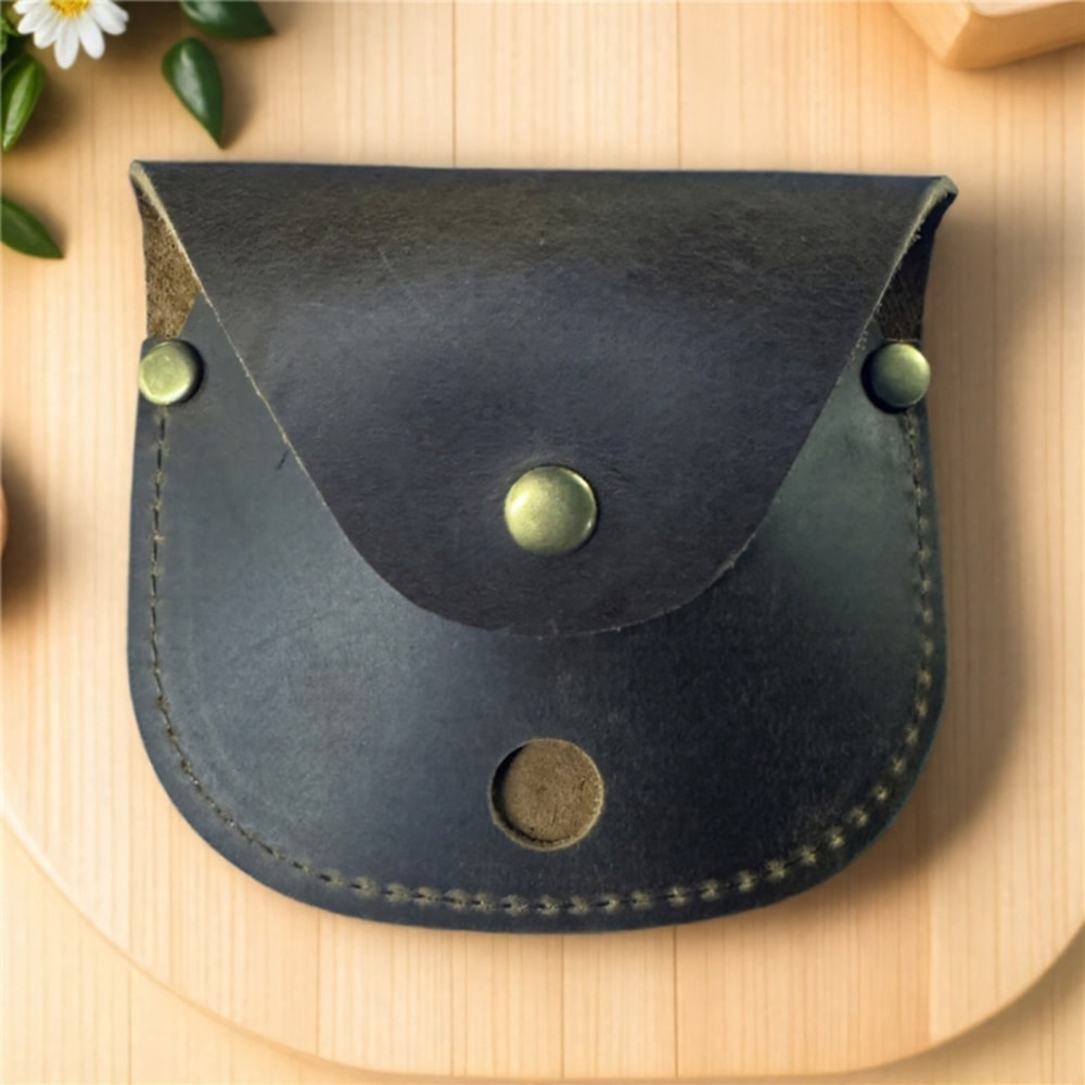 Vintage Brass Pocket Compass Necklace with Leather Case, Antique Compass Pendant for Hiking Travel Gift