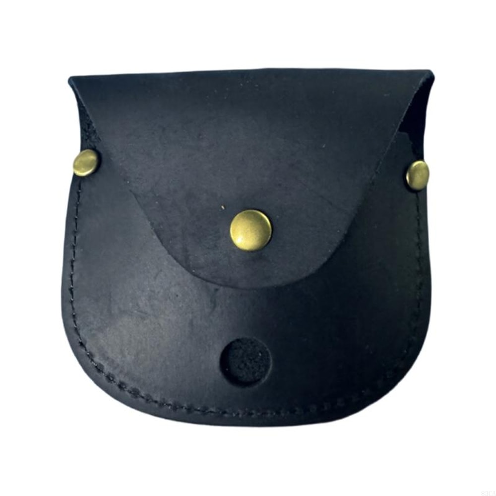 Vintage Brass Pocket Compass Necklace with Leather Case, Antique Compass Pendant for Hiking Travel Gift