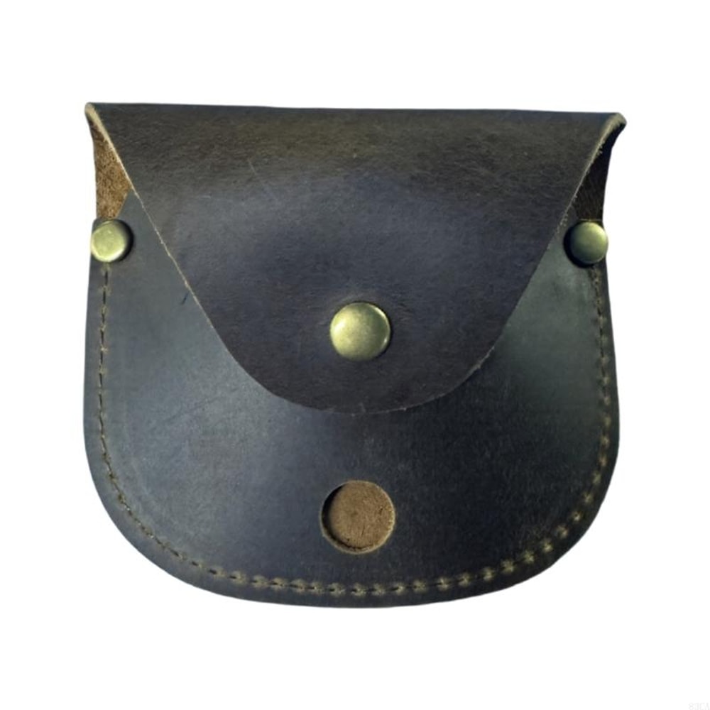 Vintage Brass Pocket Compass Necklace with Leather Case, Antique Compass Pendant for Hiking Travel Gift