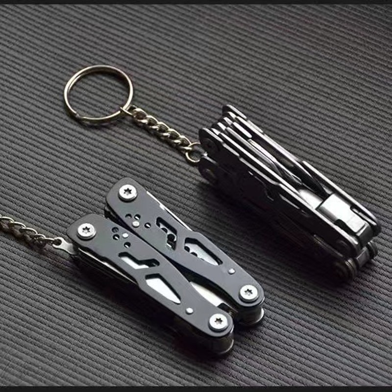 Mini Folding Multi Tool Pliers, Portable EDC Pocket Multitool Keychain for Camping and Everyday Use