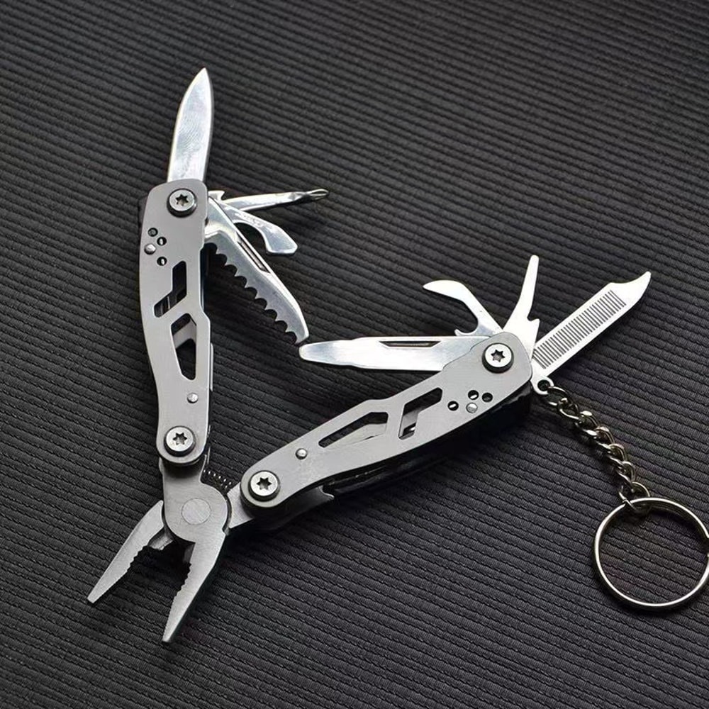 Mini Folding Multi Tool Pliers, Portable EDC Pocket Multitool Keychain for Camping and Everyday Use