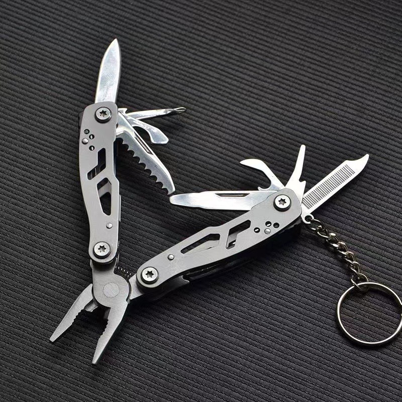 Mini Folding Multi Tool Pliers, Portable EDC Pocket Multitool Keychain for Camping and Everyday Use