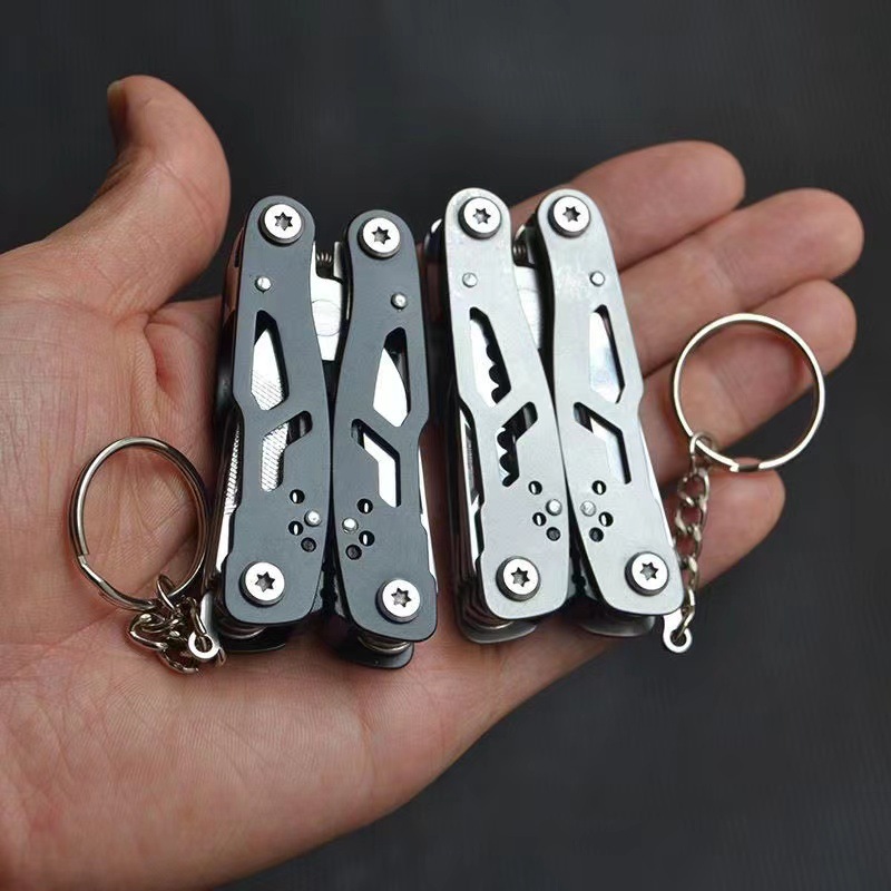Mini Folding Multi Tool Pliers, Portable EDC Pocket Multitool Keychain for Camping and Everyday Use