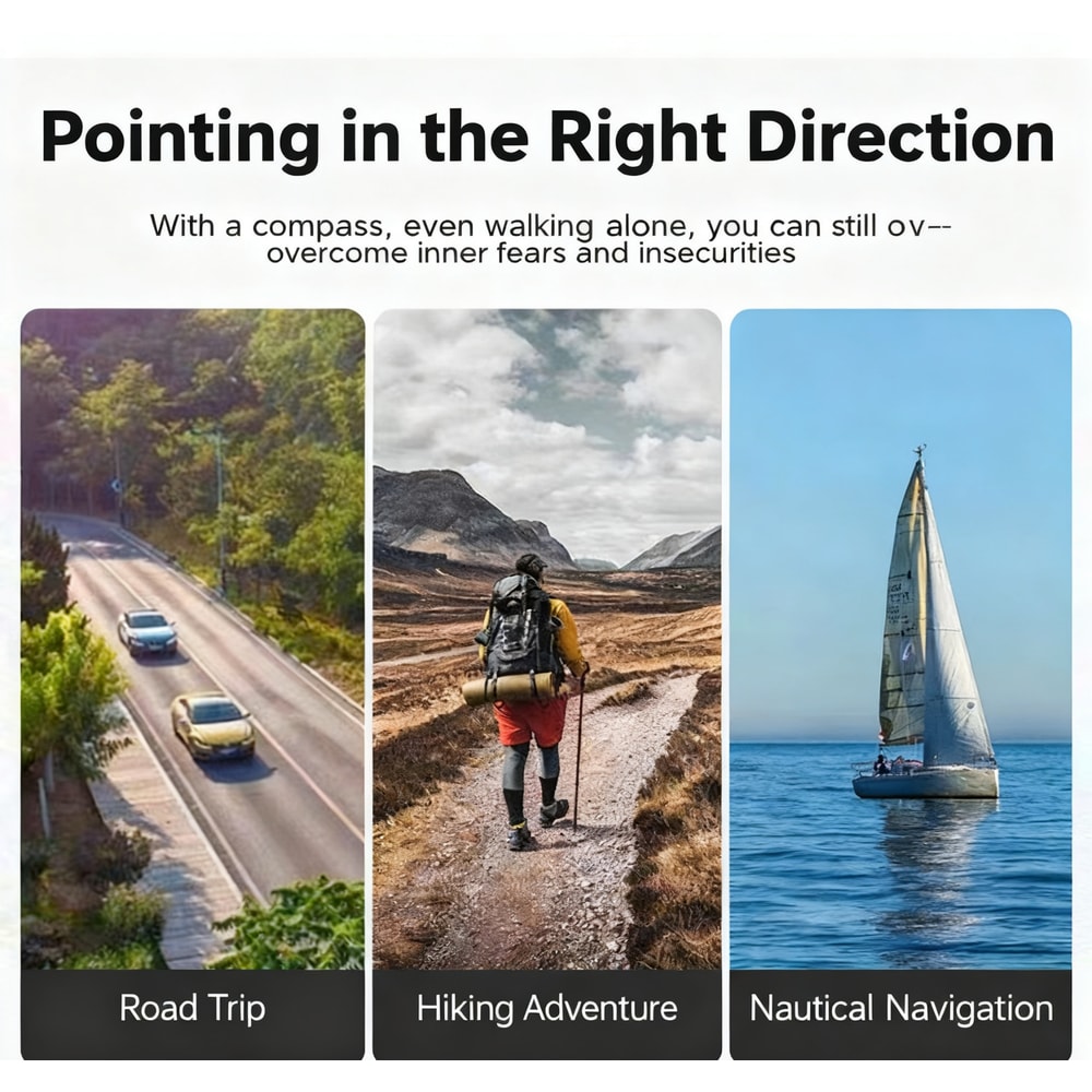 High Precision Waterproof Metal Compass For Hiking Survival Navigation 5