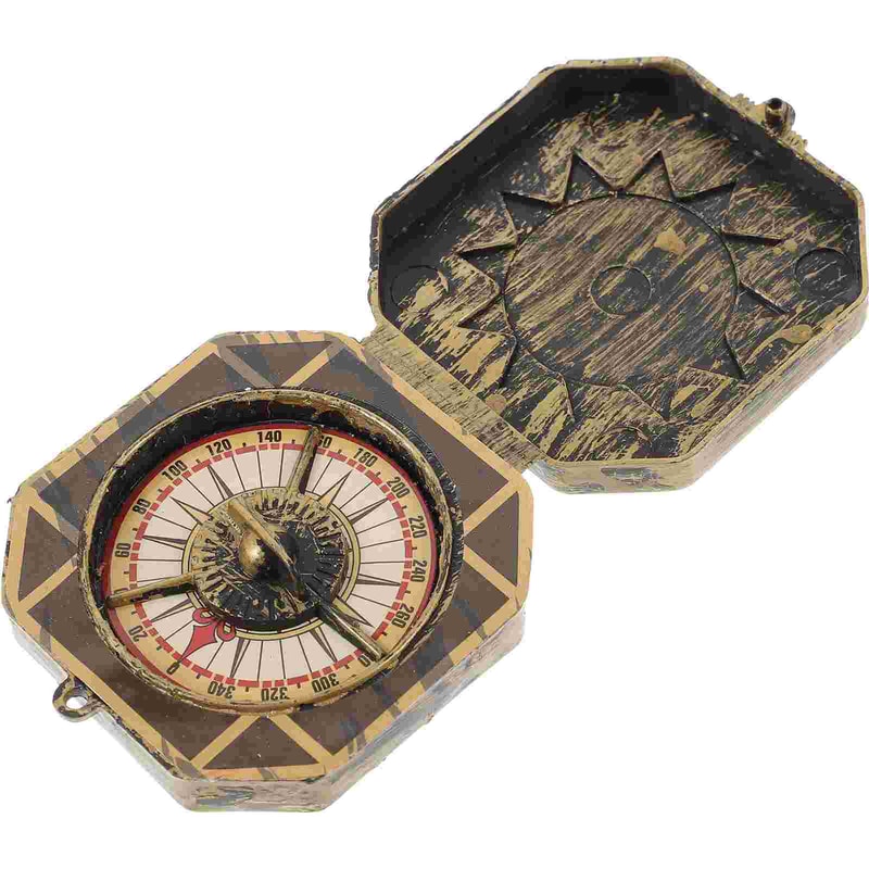 Vintage Pirate Compass Toy Kids Adventure Gift Halloween Costume Prop 4
