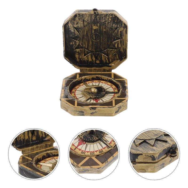 Vintage Pirate Compass Toy Kids Adventure Gift Halloween Costume Prop 6