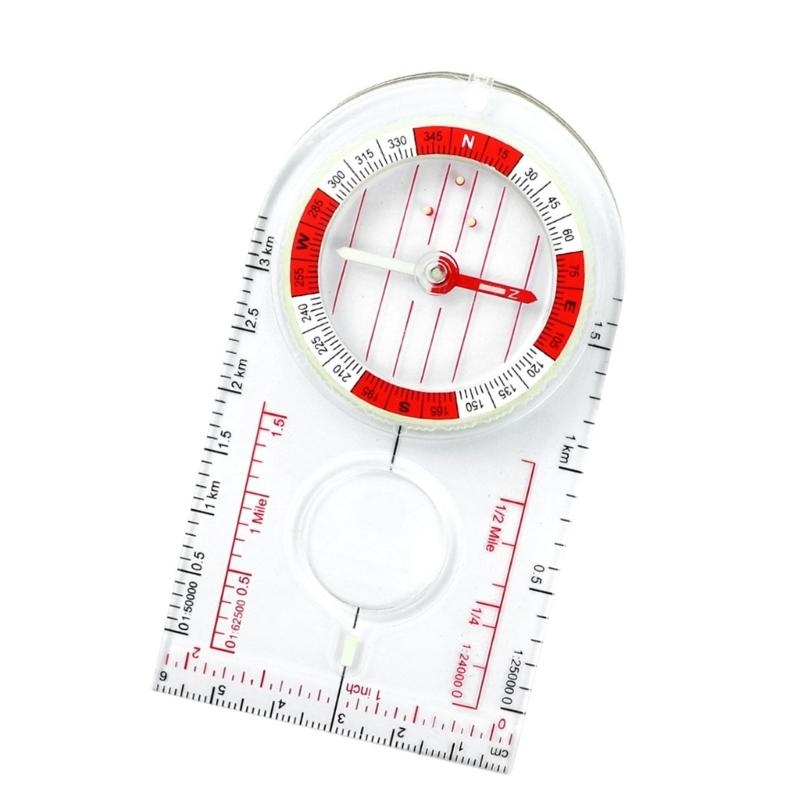 Thumb Compass Navigation Tool With Map Ruler Orienteering Compass Outdoor Hiking Gear 1