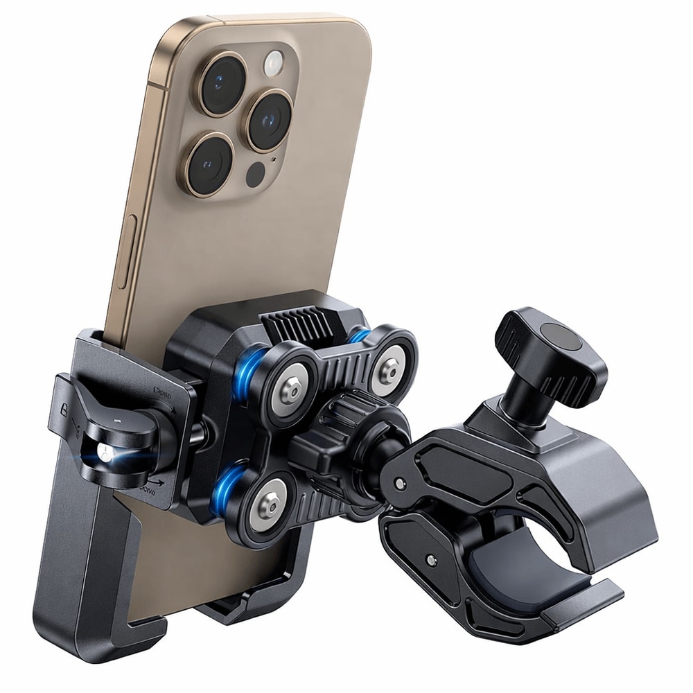 Motorcycle Phone Mount With Dual Vibration Dampener For Secure Stable Riding 1