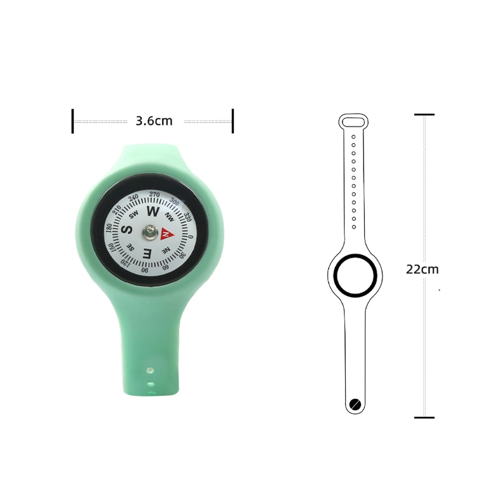 Survival Wrist Compass Watch Band Outdoor Navigation Tool for Hiking and Camping