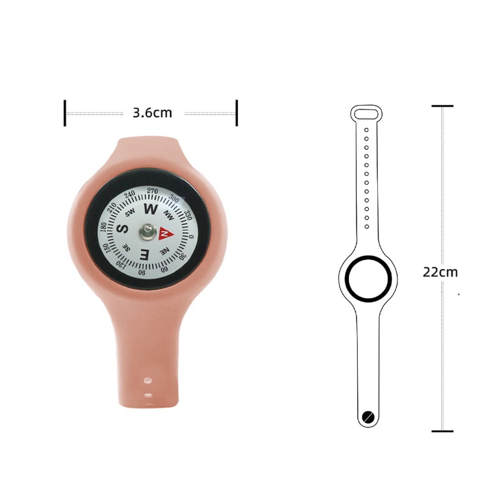 Survival Wrist Compass Watch Band Outdoor Navigation Tool for Hiking and Camping