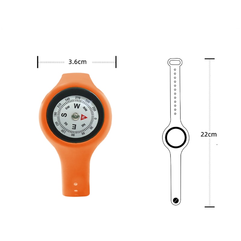 Survival Wrist Compass Watch Band Outdoor Navigation Tool for Hiking and Camping