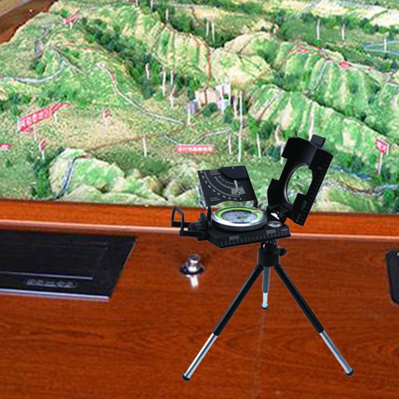 Compact Lensatic Compass Metal Navigation Tool for Hiking and Camping