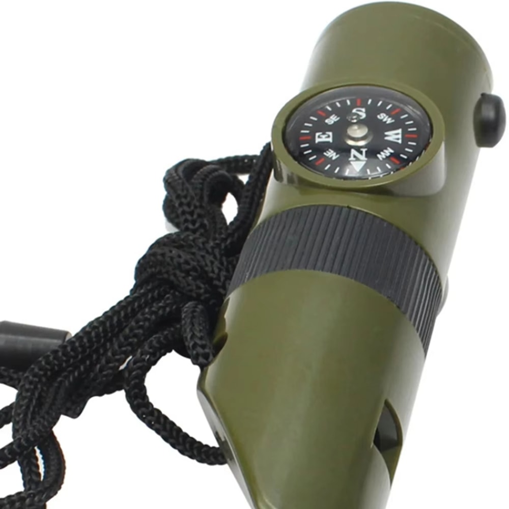 High Decibel Emergency Whistle with Compass for Outdoor Survival and Safety Gear