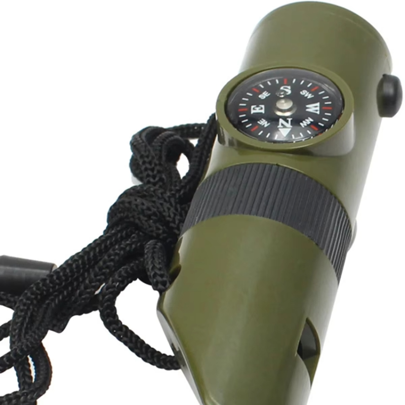 High Decibel Emergency Whistle with Compass for Outdoor Survival and Safety Gear