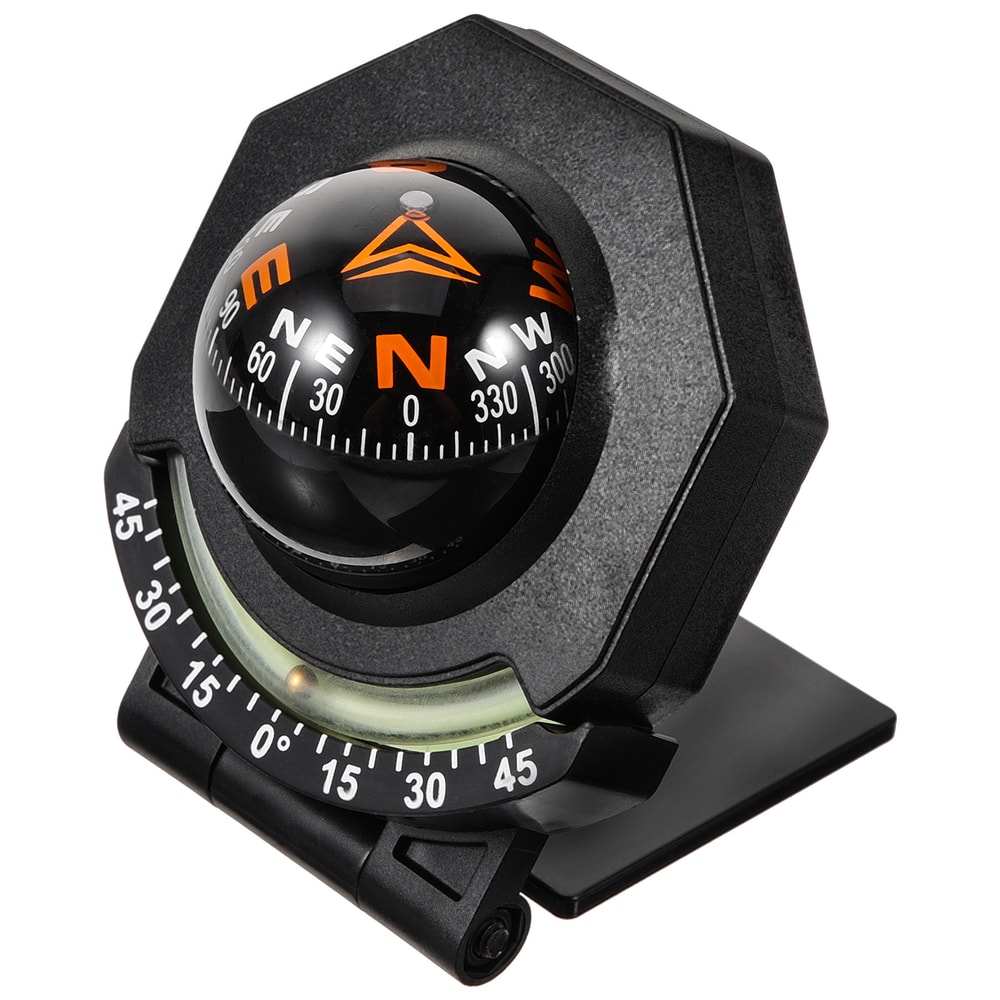 Foldable Car Dashboard Compass Ball with Tilt Angle Glow for Precise Vehicle Navigation
