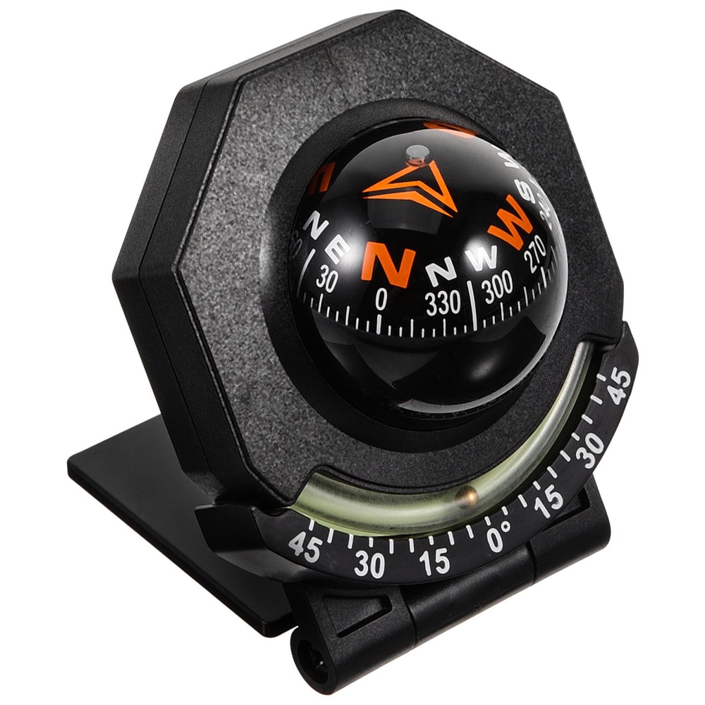 Foldable Car Dashboard Compass Ball with Tilt Angle Glow for Precise Vehicle Navigation