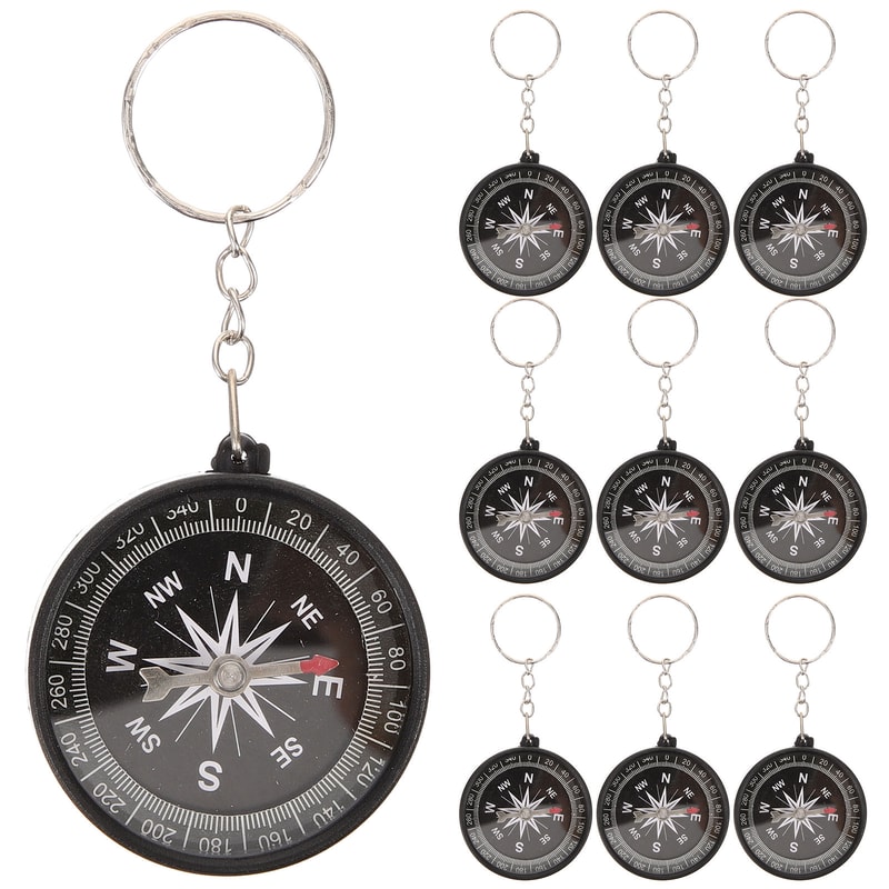 Vintage Pirate Compass Keychain Mini Navigation Pendant Gift for Kids and Outdoor Adventures