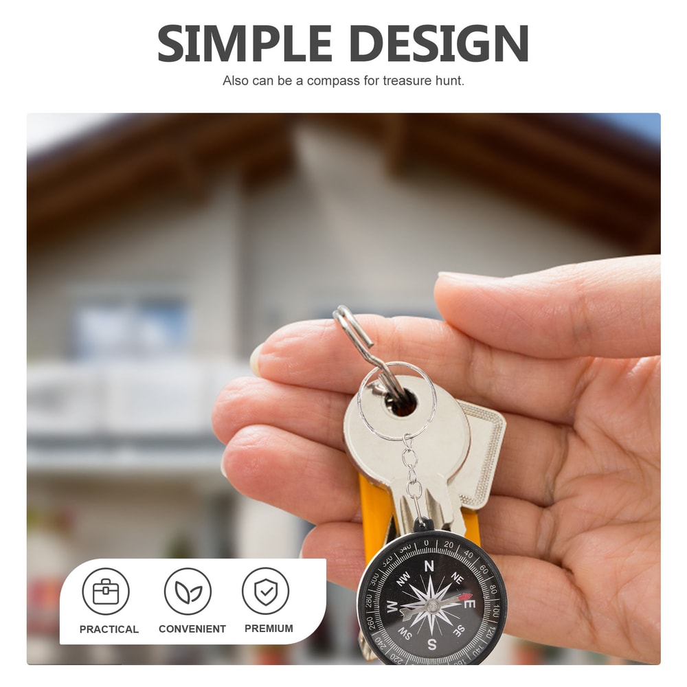 Vintage Pirate Compass Keychain Mini Navigation Pendant Gift for Kids and Outdoor Adventures