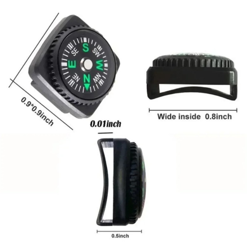 Mini Watch Strap Compass Survival Tool Portable Hiking Navigation Button For Outdoor Adventure 4