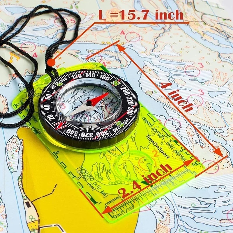 Waterproof Hiking Compass for Outdoor Navigation and Map Reading