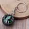 Mini Outdoor Compass Keychain with Liquid Filled Navigation Ball for Hiking and Survival