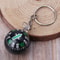 Mini Outdoor Compass Keychain with Liquid Filled Navigation Ball for Hiking and Survival