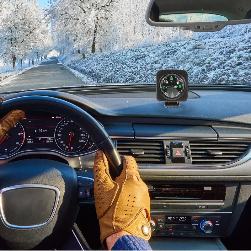 High Precision Car Compass Dashboard Navigation Ball Adjustable Angle Driving Guide