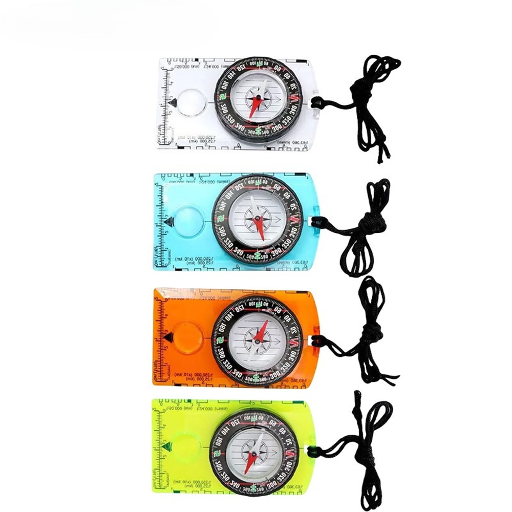 Waterproof Map Compass with Magnifier for Hiking and Outdoor Navigation