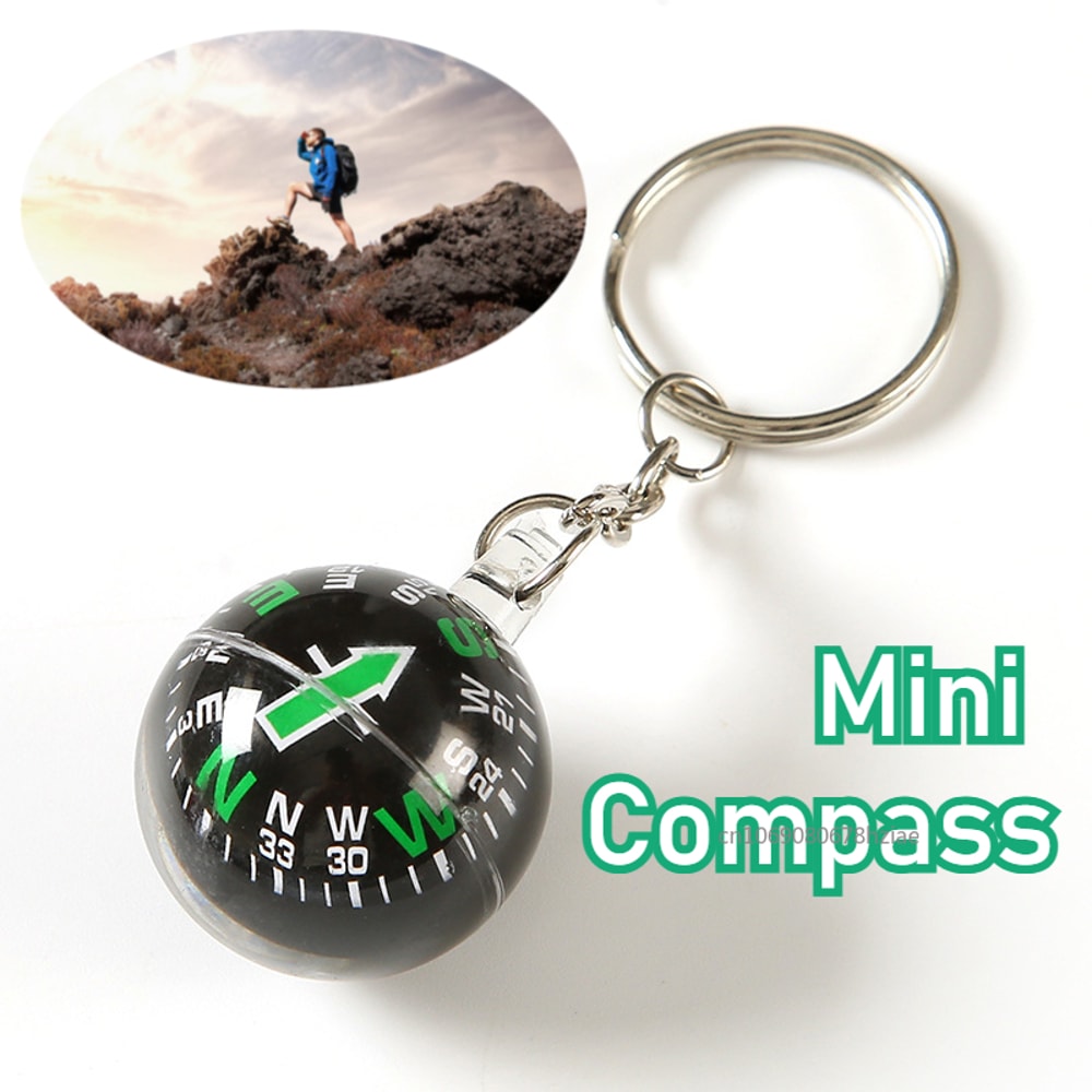 Mini Outdoor Survival Compass Keychain Portable Lightweight Navigation Tool For Hiking Camping 1