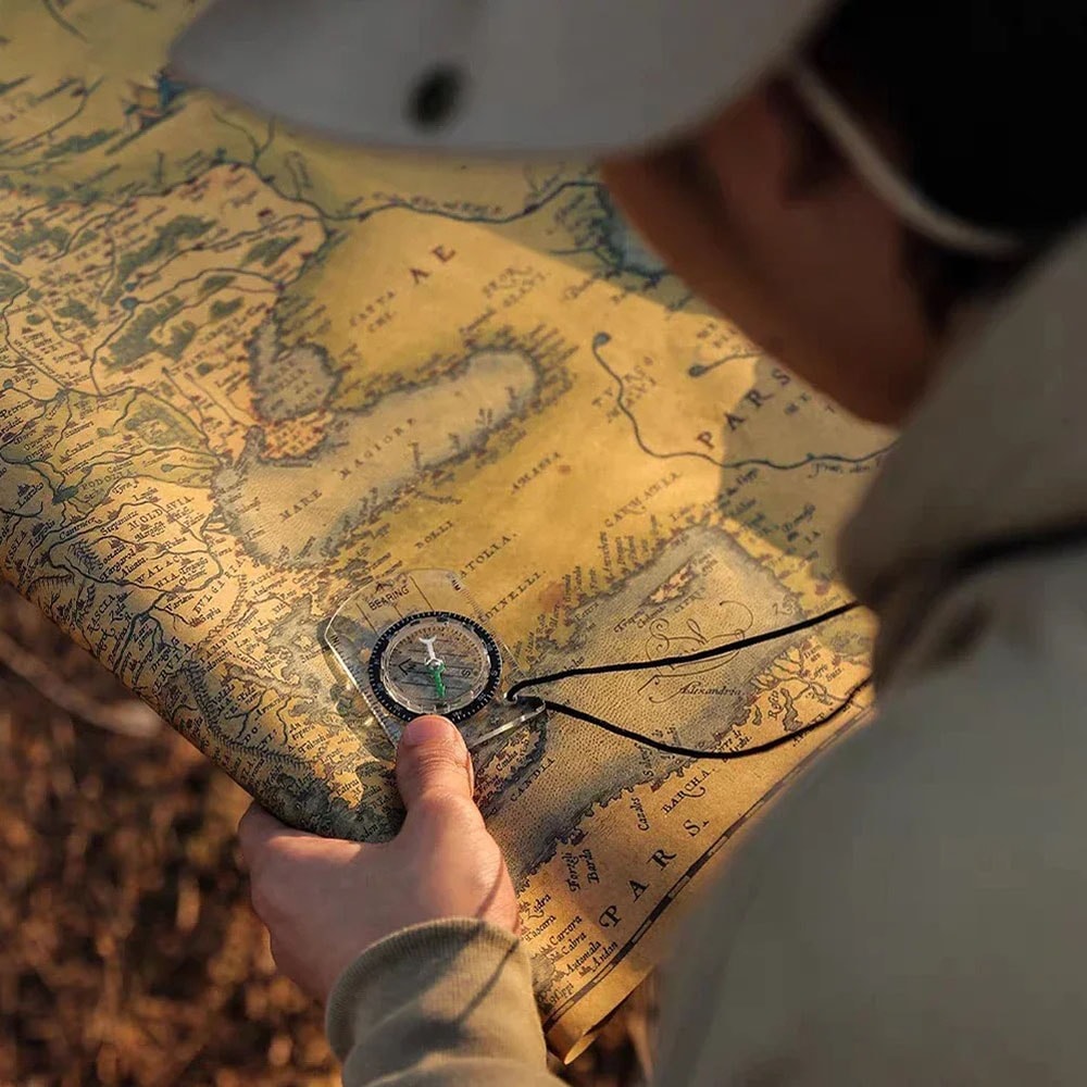 Professional Survival Compass Baseplate Precision Outdoor Navigation Tool for Hiking, Camping & Travel