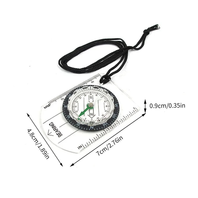 Professional Survival Compass Baseplate Precision Outdoor Navigation Tool for Hiking, Camping & Travel