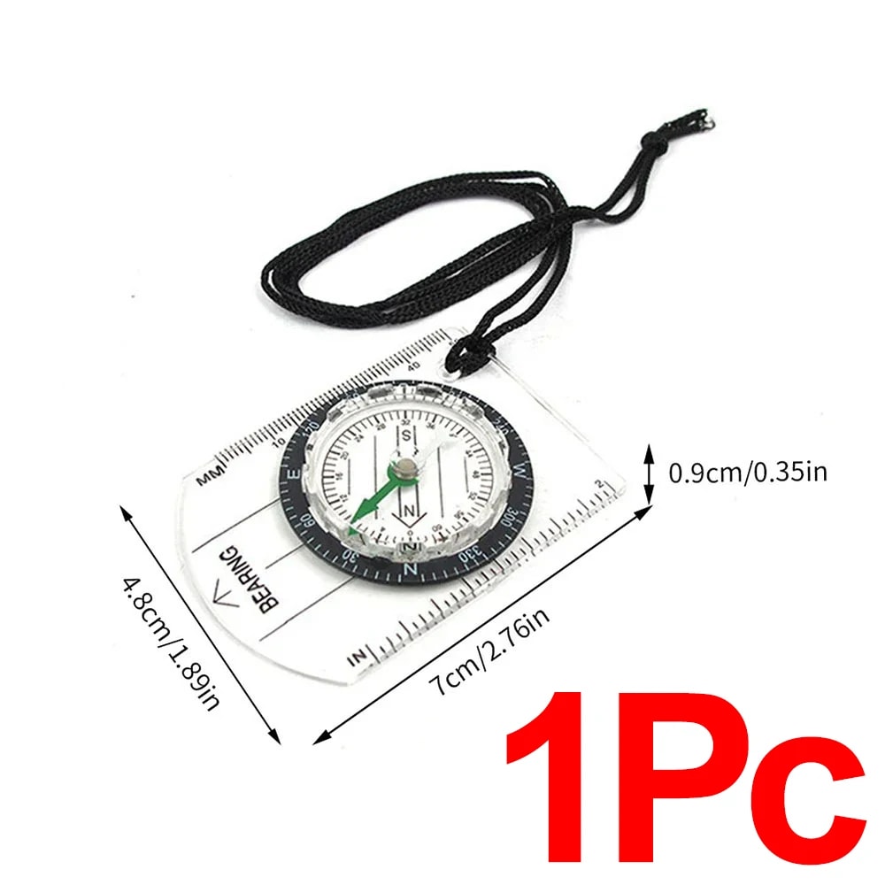 Professional Survival Compass Baseplate Precision Outdoor Navigation Tool for Hiking, Camping & Travel