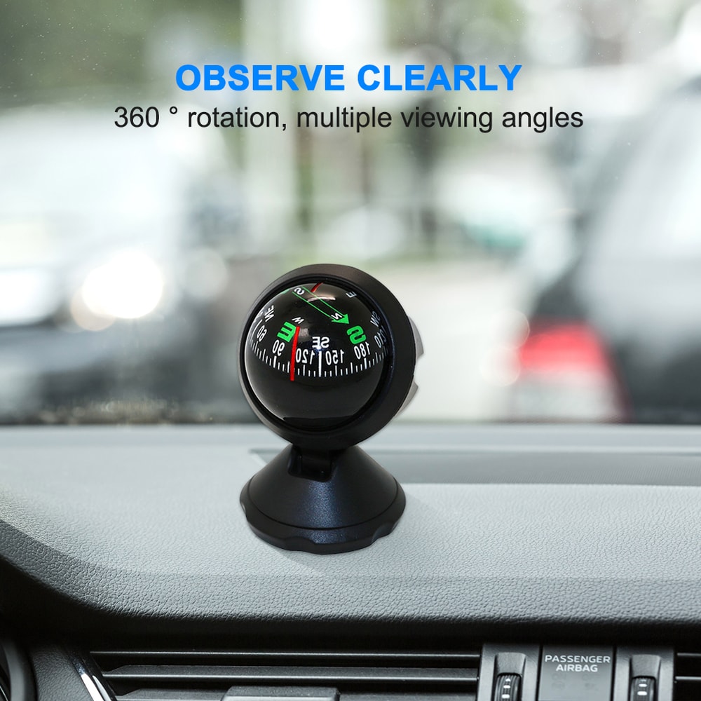 Mini Dash Mount Pocket Compass for Car and Outdoor Navigation