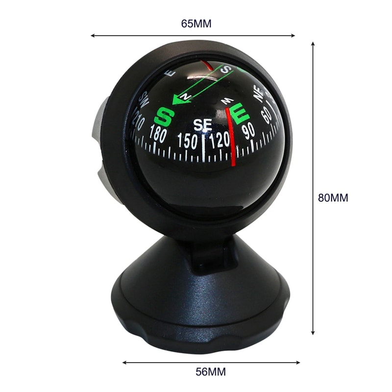 Mini Dash Mount Pocket Compass for Car and Outdoor Navigation