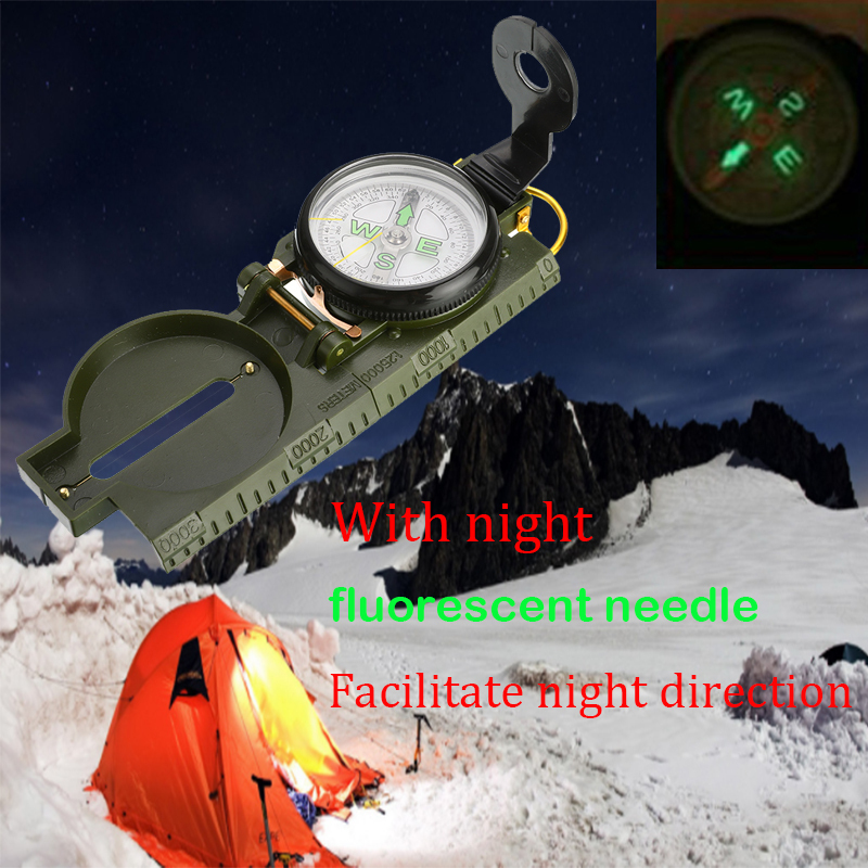 Military Lensatic Compass Portable Precision Navigation Tool For Hiking Camping Survival 1