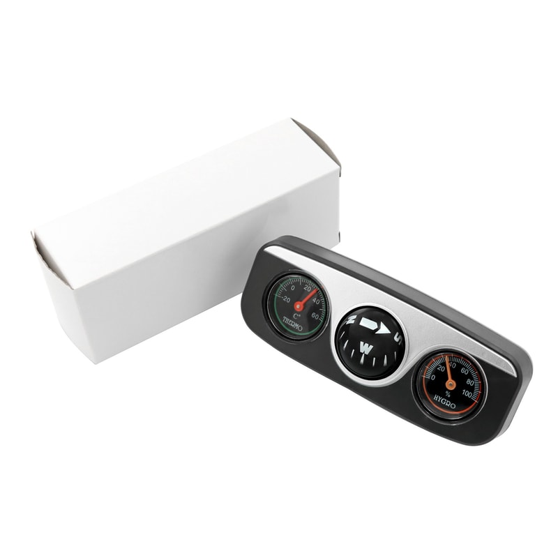 High Precision Dashboard Compass Thermometer Hygrometer Car Decor 6
