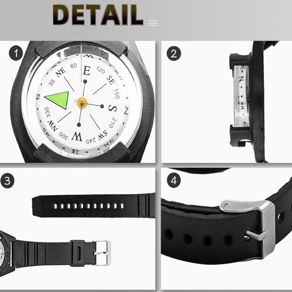 Wrist Compass Watch For Hiking Camping And Survival Navigation Tool 2