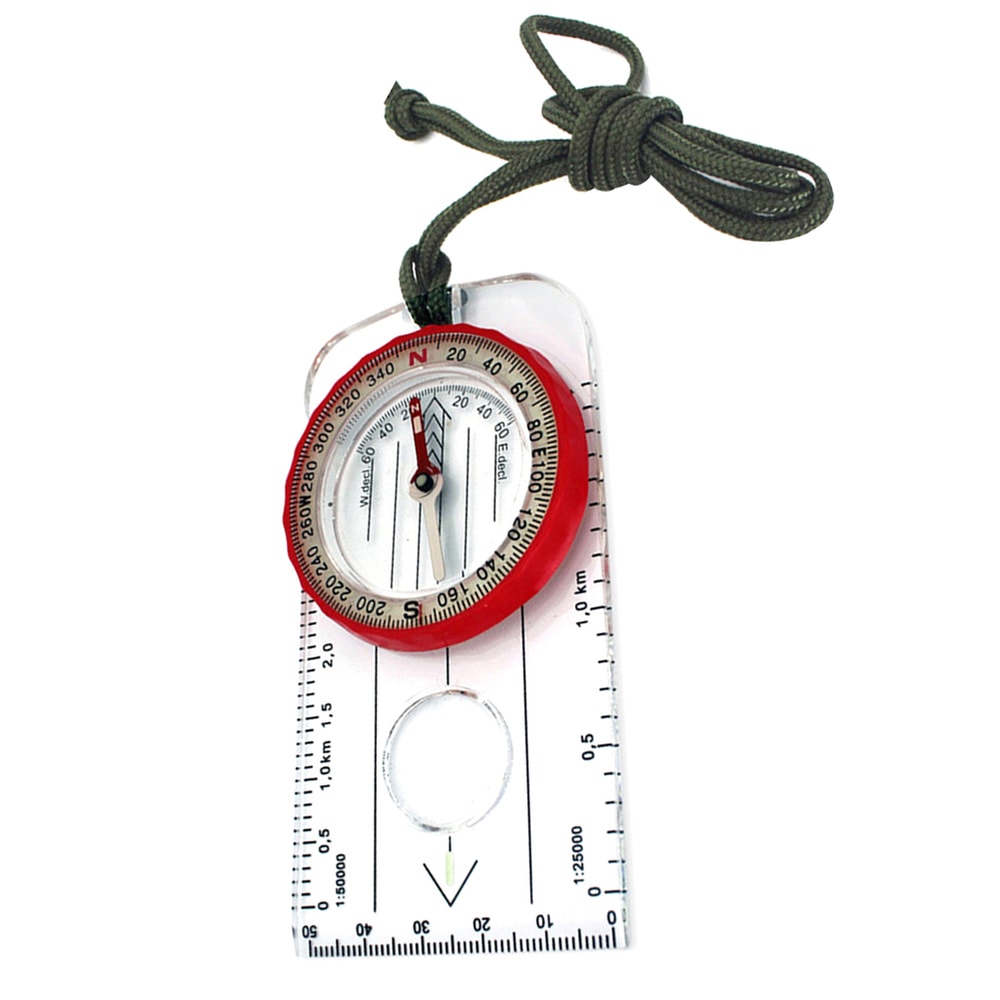 High Accuracy Waterproof Hiking Compass with Luminous Dial Shockproof Outdoor Navigation Tool