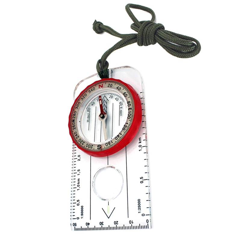 High Accuracy Waterproof Hiking Compass with Luminous Dial Shockproof Outdoor Navigation Tool