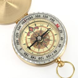 high precision brass pocket compass, portable outdoor navigation tool for hiking and camping