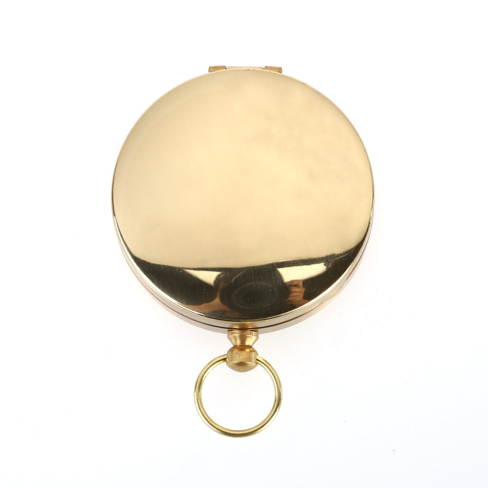 High Precision Brass Pocket Compass, Portable Outdoor Navigation Tool for Hiking and Camping