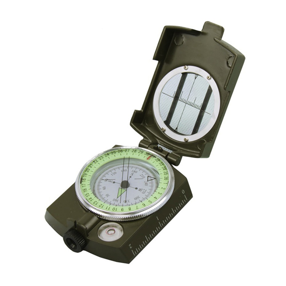 High Precision Military Lensatic Compass Waterproof Hiking Survival Navigation Tool